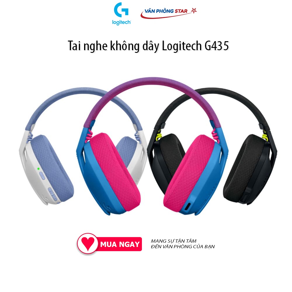 [Free ship] Tai Nghe Gaming không dây Logitech Lightspeed G435 chính hãng tại Vanphongstar Chất lượng âm thanh vượt trội