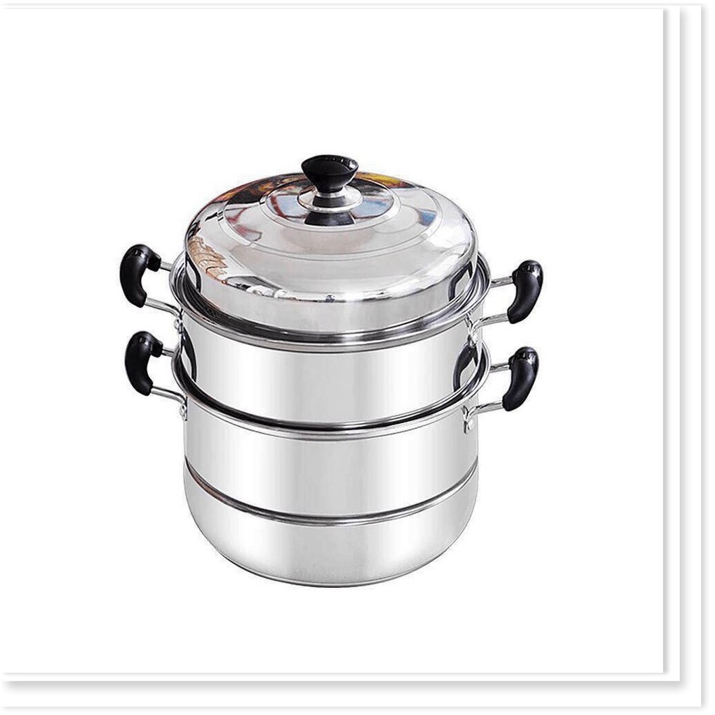 [XẢ KHO 3 NGÀY] Nồi hấp xửng 3 tầng inox siêu to hấp bánh, xôi, luộc gà nguyên con