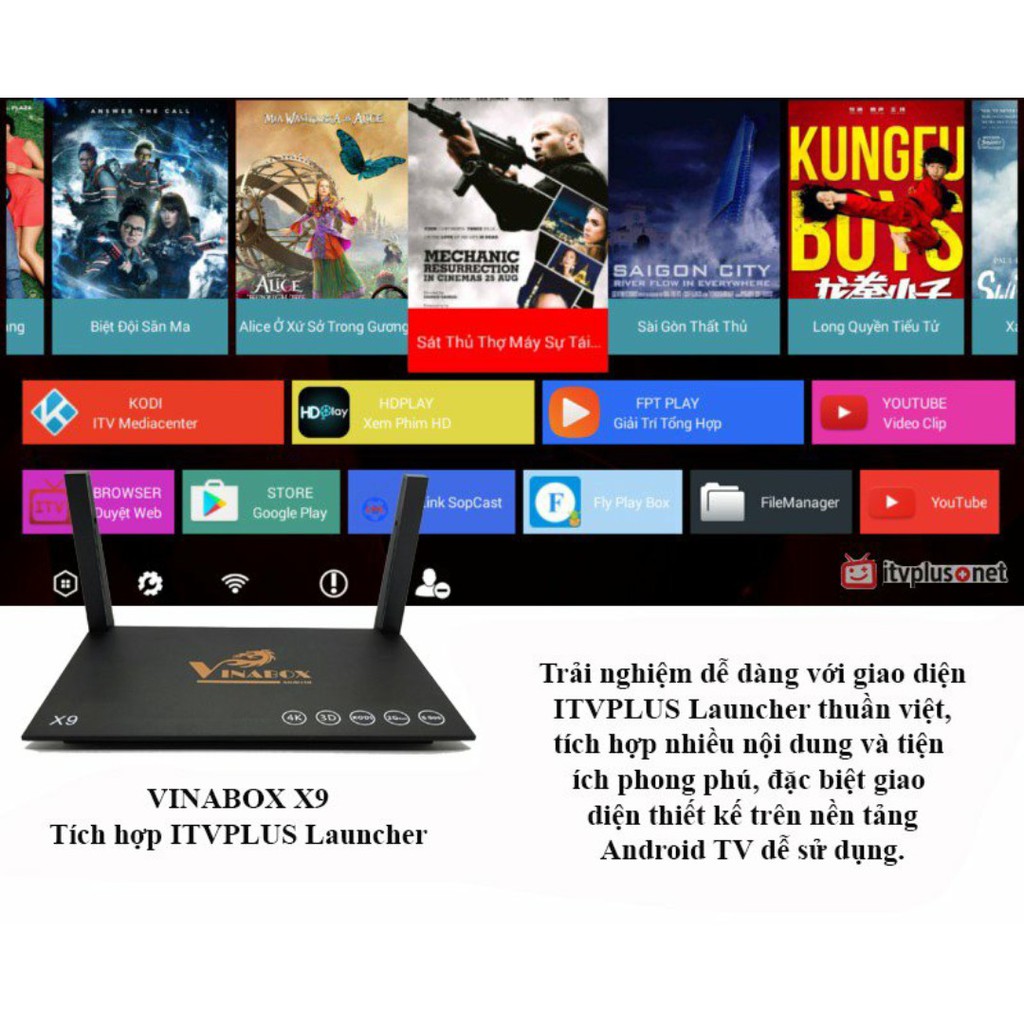 
                        ANDROID BOX TV CHÍNH HÃNG VINABOX X9 - RAM 2GB/16GB - FULL ỨNG DỤNG - KÈM ĐIỀU KHIỂN GIỌN NÓI [TÙY CHỌN]
                    