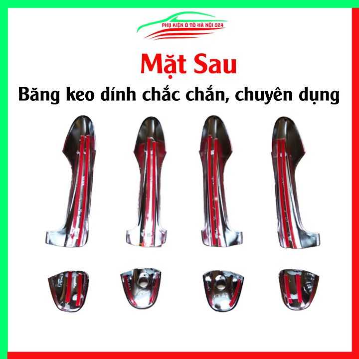 Ốp tay hõm mạ crom Yaris 2014-2015-2016-2017 sáng bóng chống trầy bảo vệ cửa xe ô tô