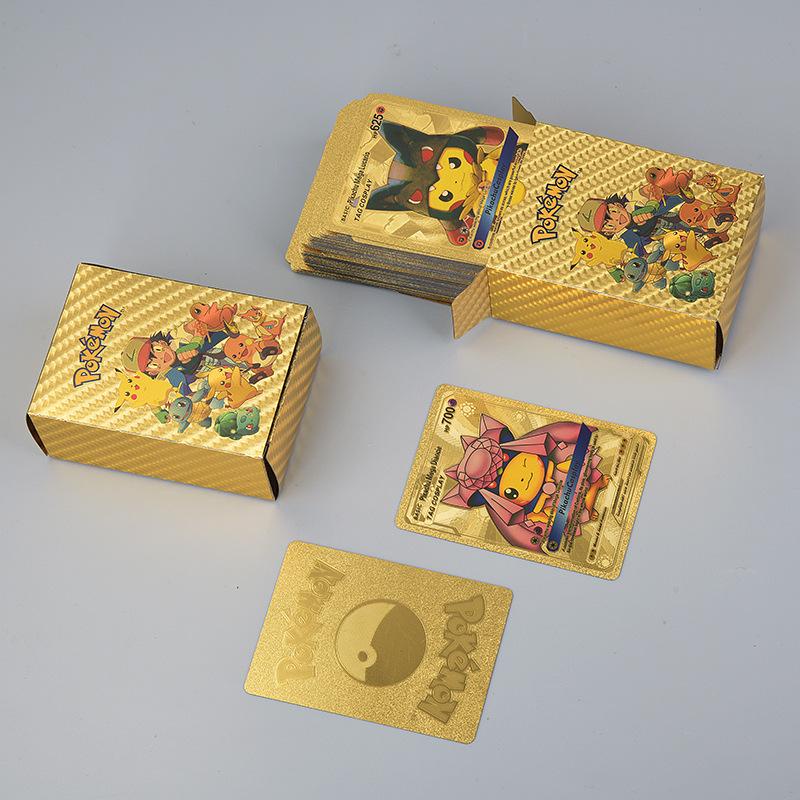 11 Thẻ Bài Pokemon Vàng Lá Màu Cầu Vồng Sưu Tầm Rare Quà Tặng Cho Trẻ Em