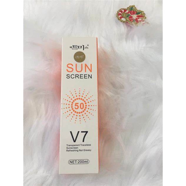 Xịt chống nắng V7 SUN SCREEN SPF 50 PA+++ Dưỡng ẩm, chống nắng, sáng da