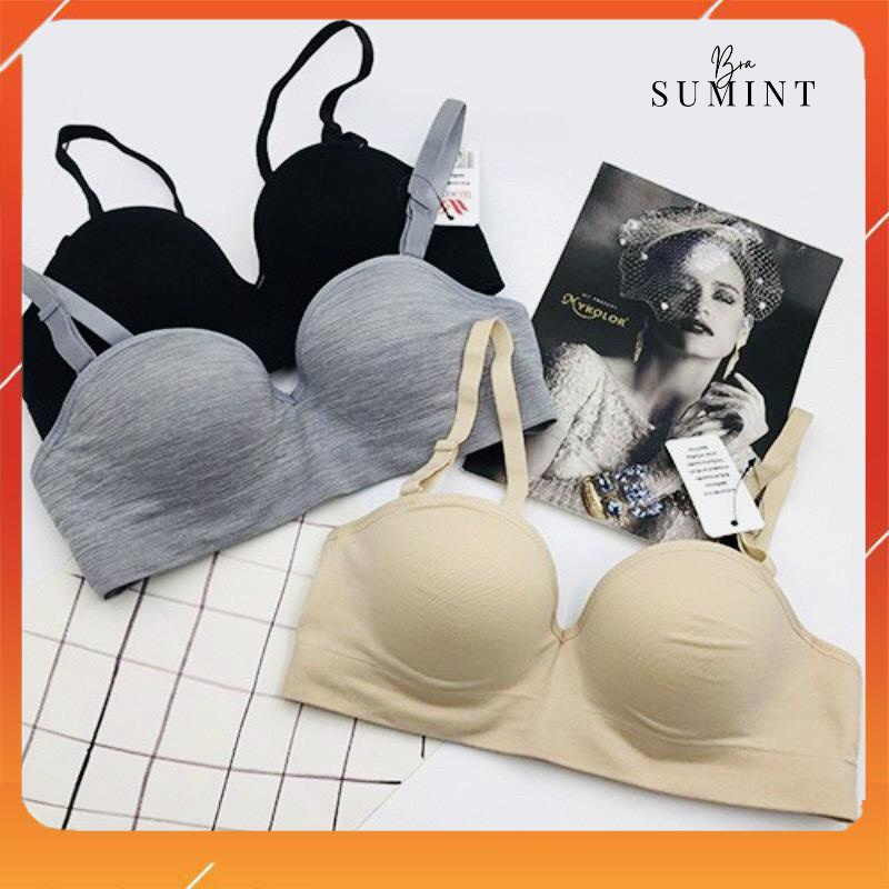 Áo ngực, áo lót nữ cotton đũi cao cấp có gọng đệm mút vừa cup ngang ôm gọn nâng đẩy ngực A11020