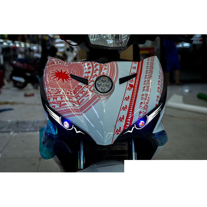 Tem trùm ♦FREESHIP♦ exciter 150 trắng đỏ trống đồng mẫu mới, độ team decal xe ex dán đời 2015-2020