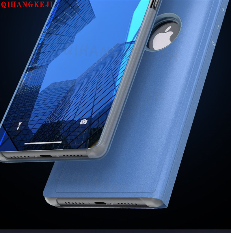 Bao da điện thoại dạng lật mặt gương thông minh cho Samsung S10 S20 Plus Ultra J7 Pro Prime Core 2015