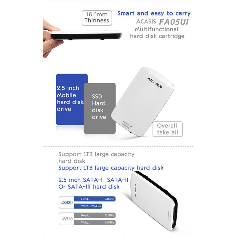 Hộp Đựng Ổ Cứng Ngoài Di Động 2.5 Inch Usb 2.0 Sang Ide Hdd | BigBuy360 - bigbuy360.vn