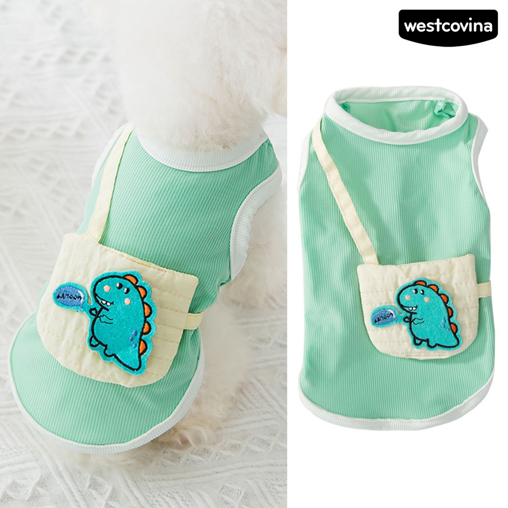 [Mới]♞Áo Sơ Mi Hình Khủng Long Thu Hút Dành Cho Cún Cưng