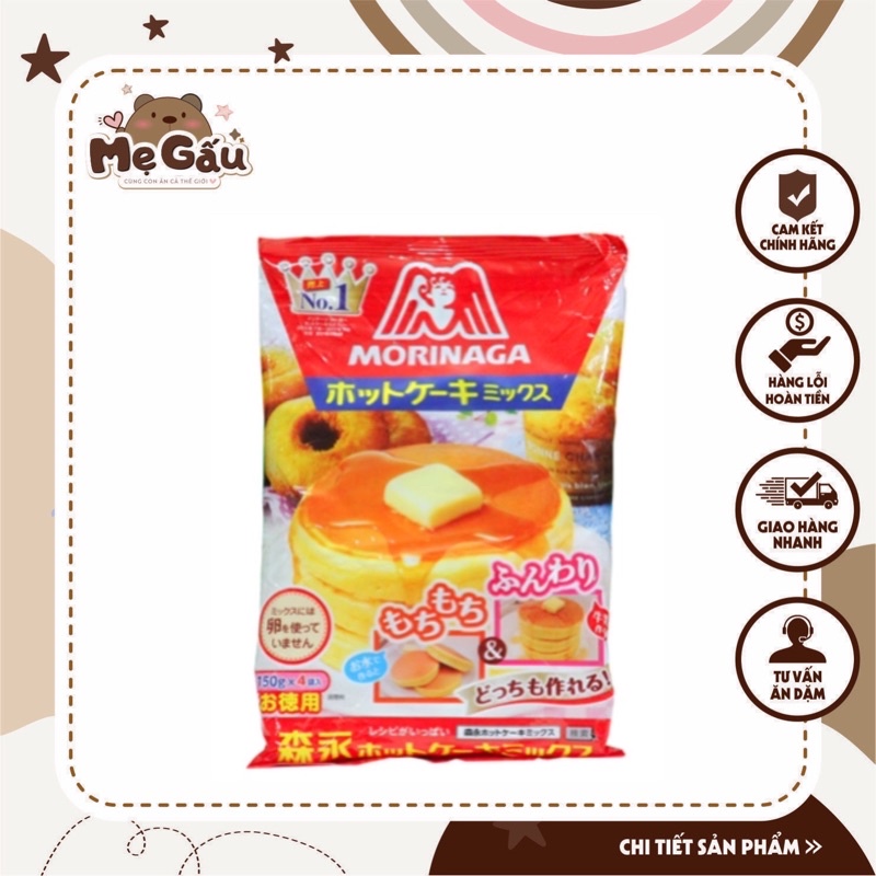 Bột bánh hotcake Morinaga 600g (có gói lẻ 150g)