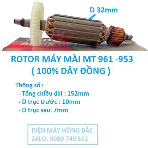 Rotor máy mài MT 961 - 953 dây đồng