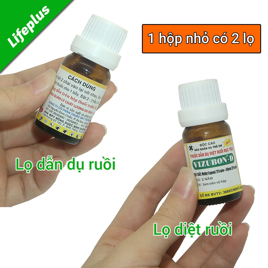 Thuốc dẫn dụ diệt ruồi đục trái VIZUBON-D hộp nhỏ 10ml 2 lọ