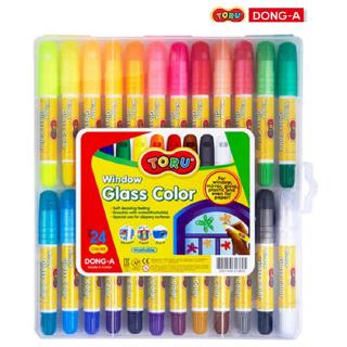 Bộ Bút Sáp 24 Màu Cho Cửa Sổ