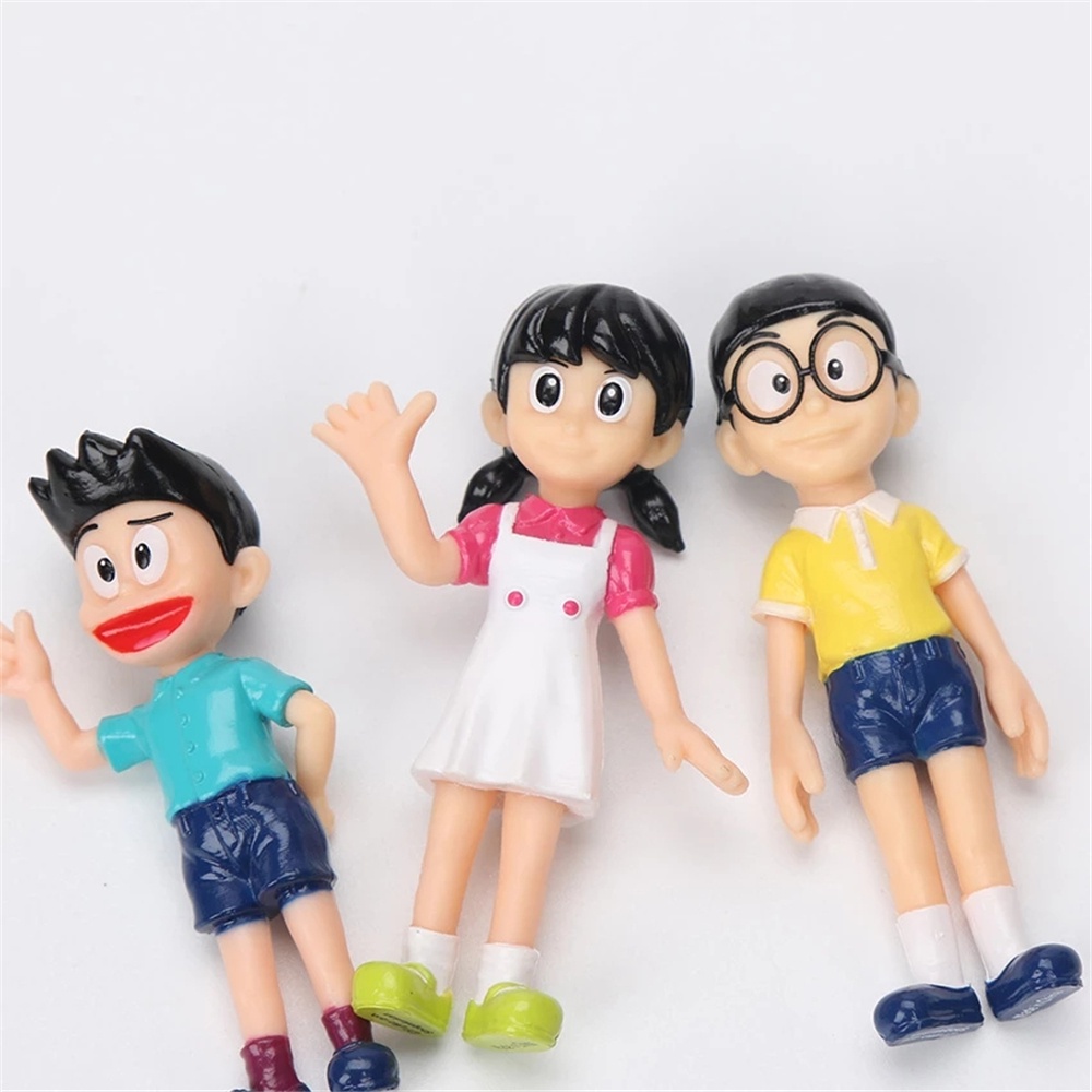 Set 5 Mô Hình Nhân Vật Phim Hoạt Hình Doraemon Bằng Pvc