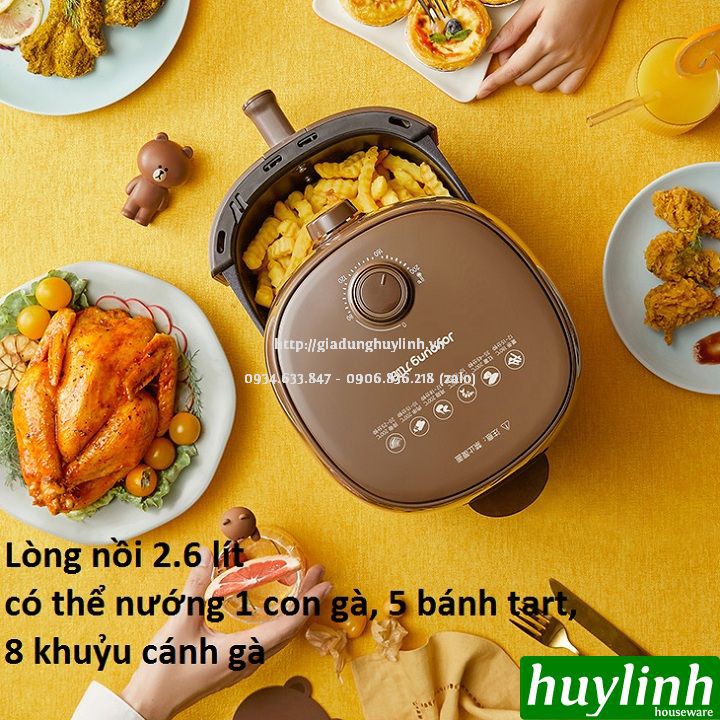 [Mã ELHAMS5 giảm 6% đơn 300K] Nồi chiên không dầu Joyoung Line KL26-VF171XL - 2.6 lít [Cony x Sally]