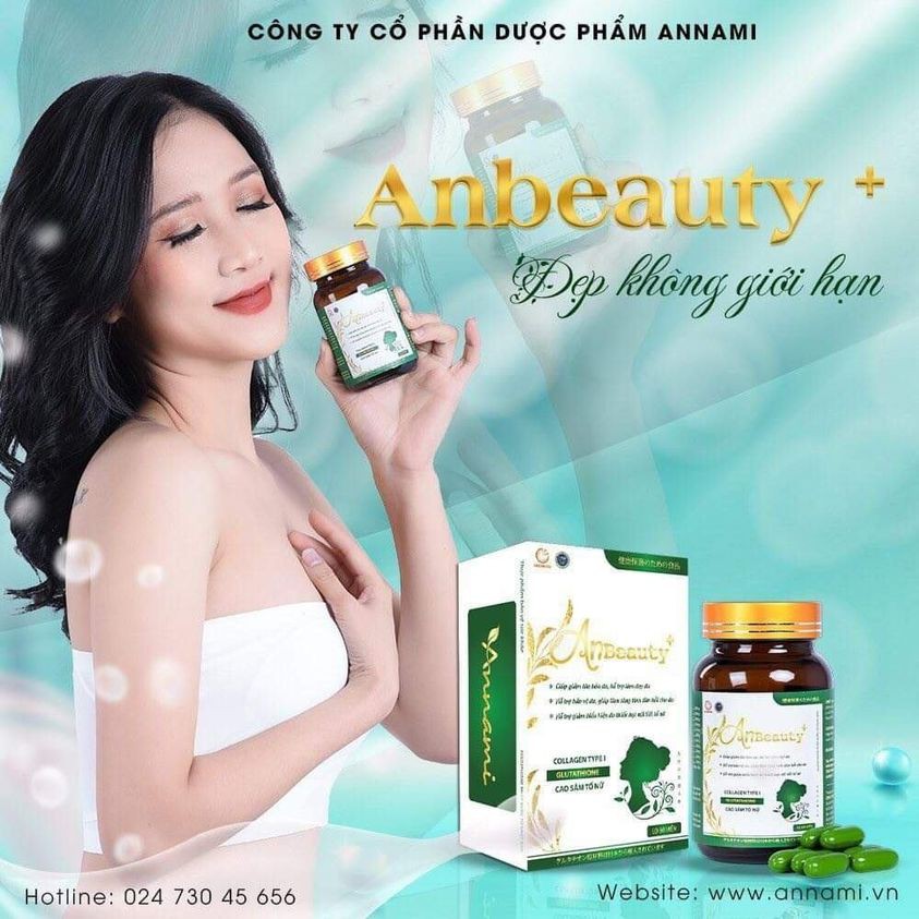 Viên Uống Trắng Da,Bổ Sung Nội Tiết  AnBeauty Hộp 60 Viên