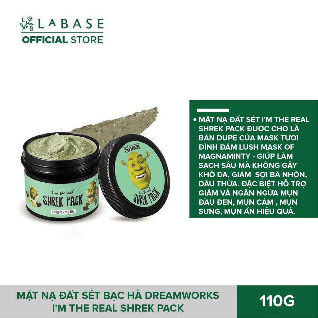 Mặt nạ Đất sét Bạc hà Dreamworks I'm The Real Shrek Pack 110g