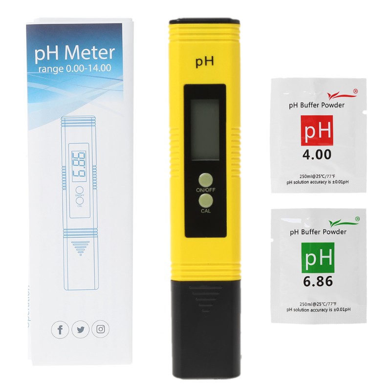 Bút đo độ pH, máy đo pH, dụng cụ đo pH của nước (PH-02, Có đèn led)