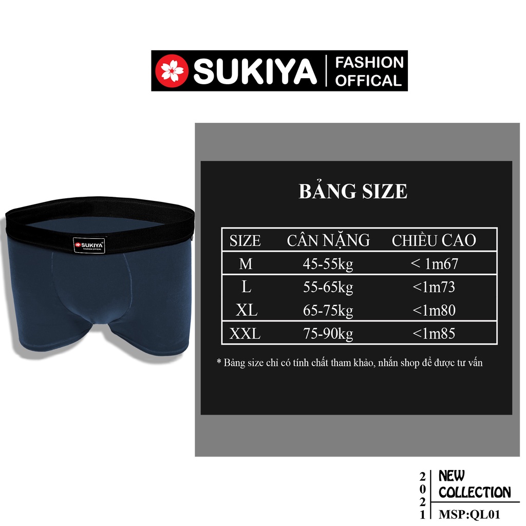 Quần sịp đùi nam Boxers Chính hãng SUKIYA QL01