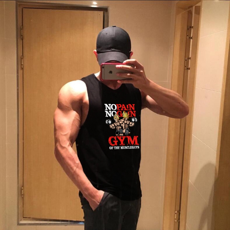 Áo tập thể dục thể hình không tay nhanh khô thời trang mùa hè cho nam