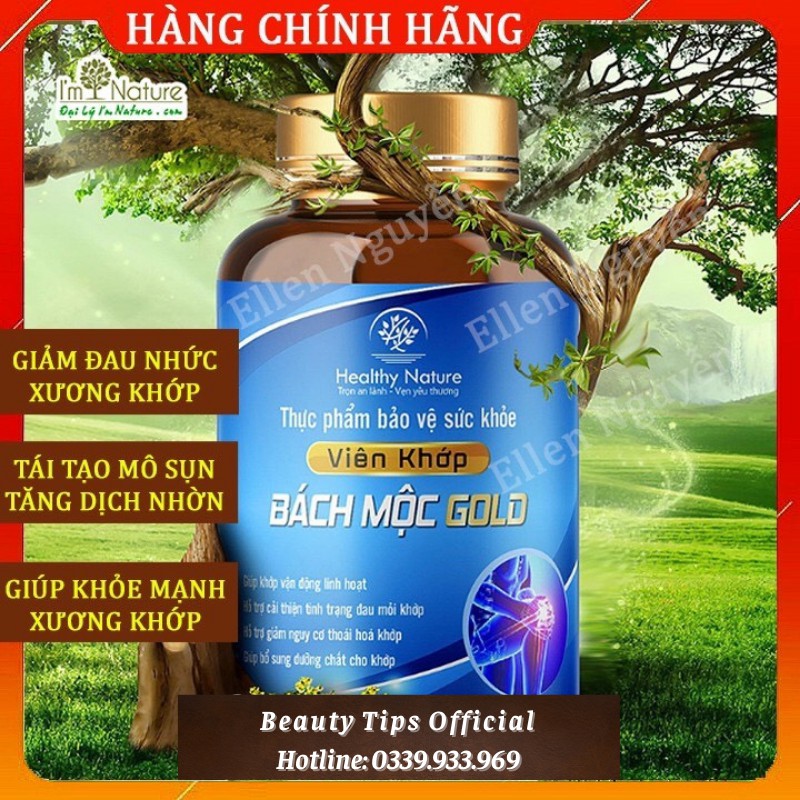 (Chính Hãng) Hộp 60 Viên Bổ Xương Khớp Bách Mộc Gold I'm Nature