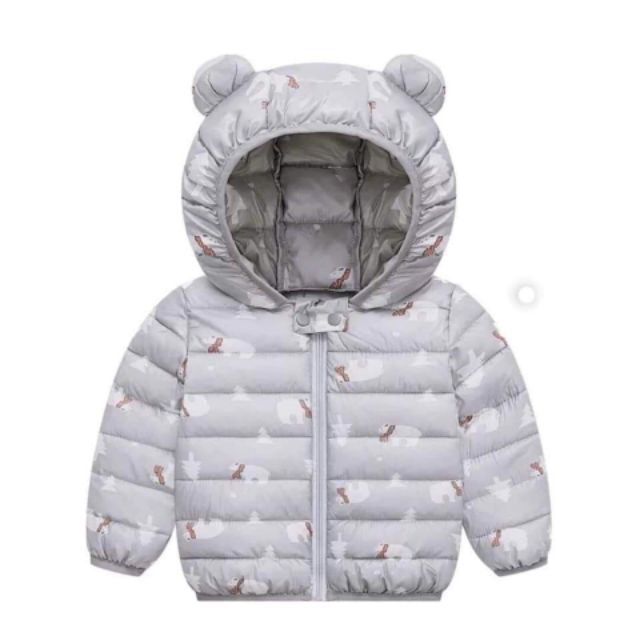 Áo phao bé gái, Áo khoác cho bé 1-6 tuổi siêu nhẹ in hình ngộ nghĩnh kiểu dáng khỏe khoán thời trang