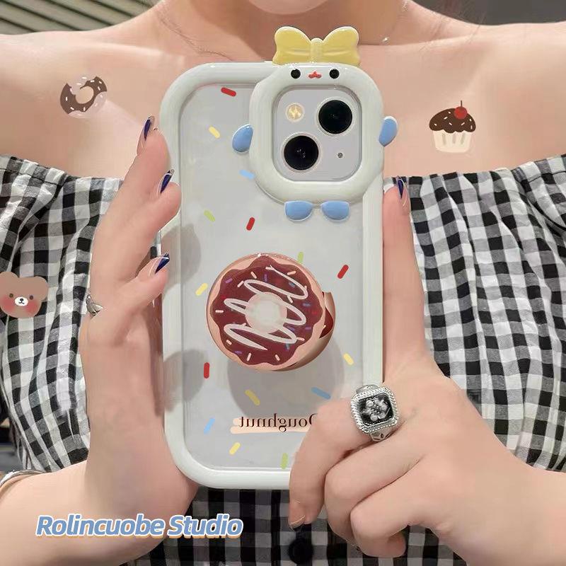 Ốp lưng Iphone Viền nơ camera Donut dành cho Iphone 7/7plus/8/8plus/x/xr/xs/11/12/13/14/pro/promax