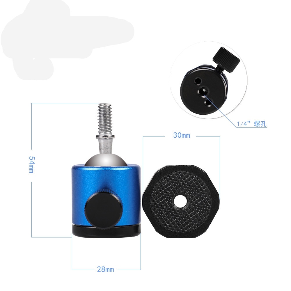 Đầu nối mini Puluz xoay 360 độ cho điện thoại thông minh và máy ảnh kỹ thuật số chất lượng cao
