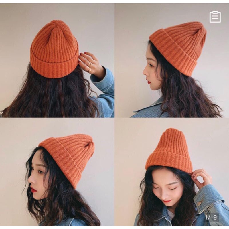 Mũ len style Hàn xẻng