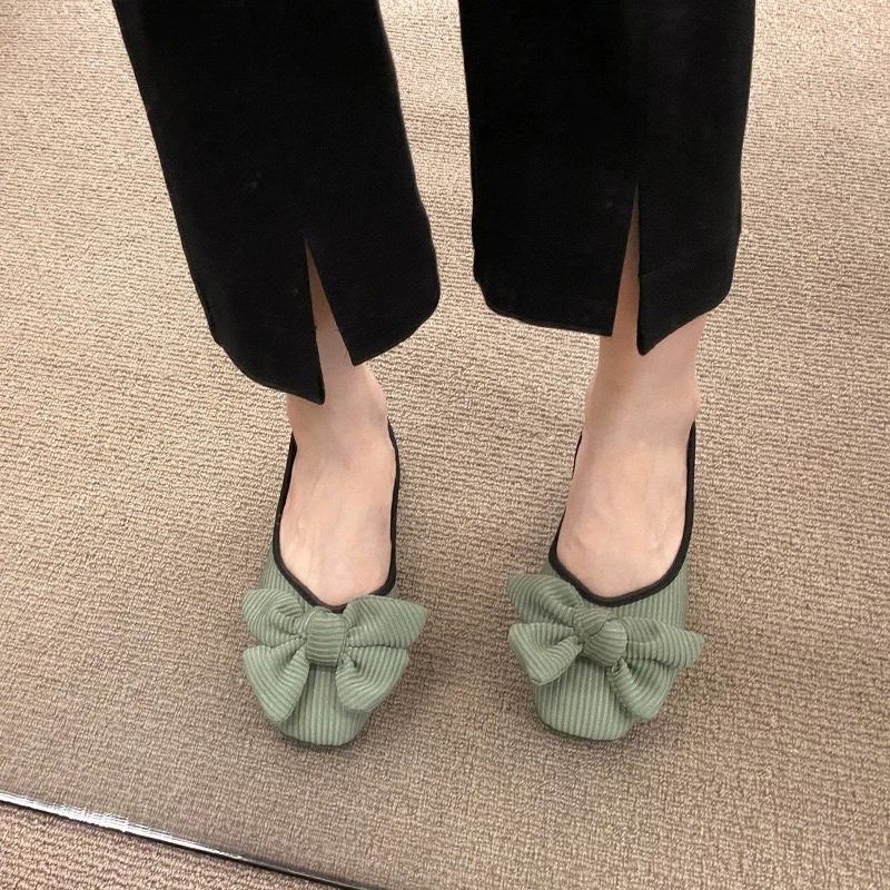 SALE— Giày búp bê mũi tròn nơ vải BIG SIZE 40-43