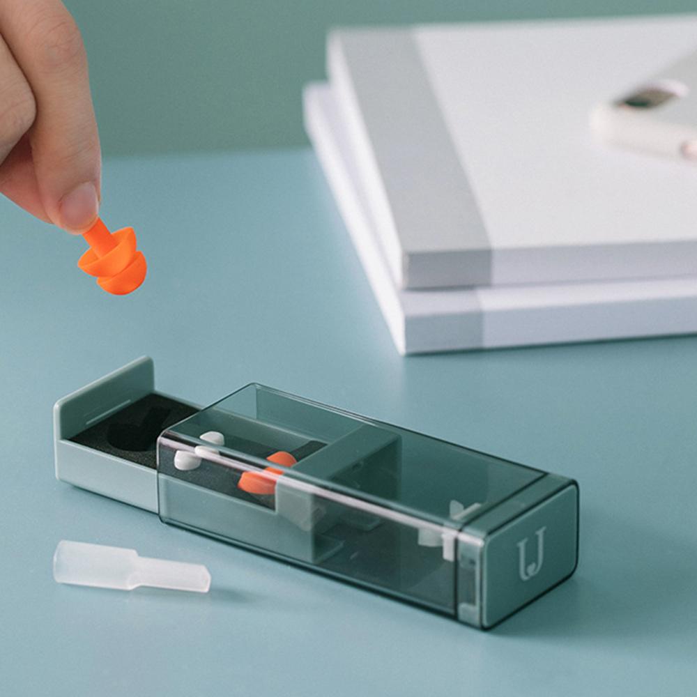 [Hàng mới về] Nút bịt tai silicone mềm cách âm chống ồn chỉnh được có hộp đựng và mút tai chuyên dụng