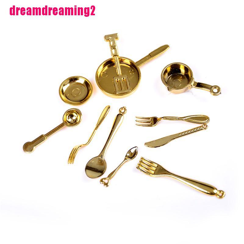 Bộ Bàn Ăn Bằng Nhựa 11 Món Cho Nhà Búp Bê