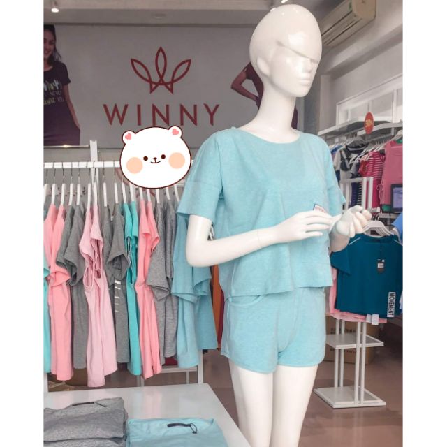 Bộ mặc nhà Winny áo cộc tay quần sooc cotton SM7010 Giá 368.000đ