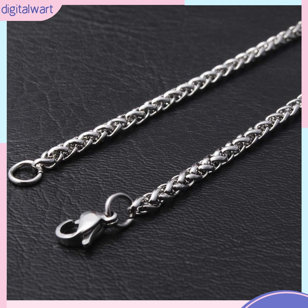 Dây chuyền bện dạng xích bằng thép không gỉ phong cách thời trang cho nam