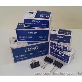 Kẹp tài liệu Echo đen 15mm