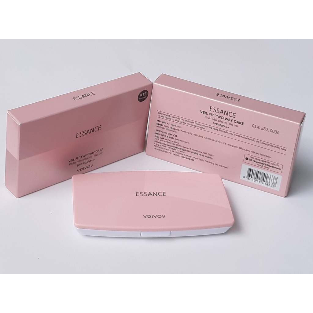 [Che phủ hoàn hảo] Phấn nền dưỡng trắng siêu mịn lâu trôi Essance White Fit Two Way Cake