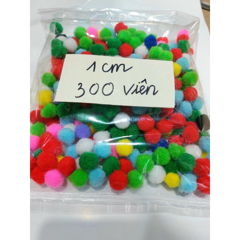 Hạt Bông Pompom Bombom.0.5;1cm;2cm;2,5cm