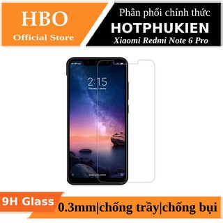 Miếng dán kính cường lực Xiaomi Redmi Note 6 / 6 Pro hiệu HBO (độ cứng 9H) - hàng chính hãng