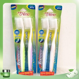 Vỉ 2 bàn chải đánh răng người lớn nine jooper Nhập Khẩu Thái lan