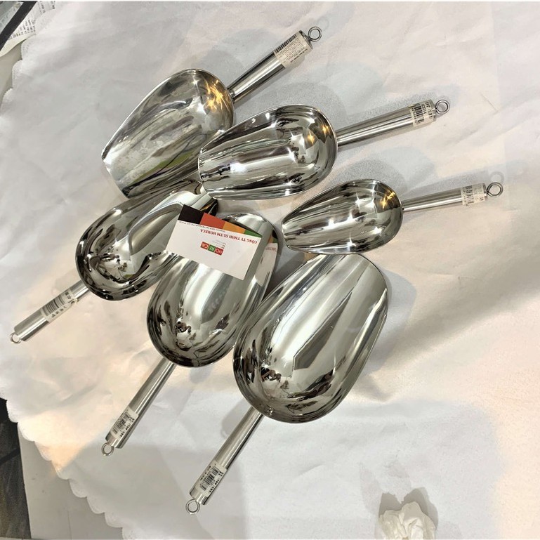XẺNG XÚC ĐÁ INOX cao cấp sáng bóng (nhiều kích thước)