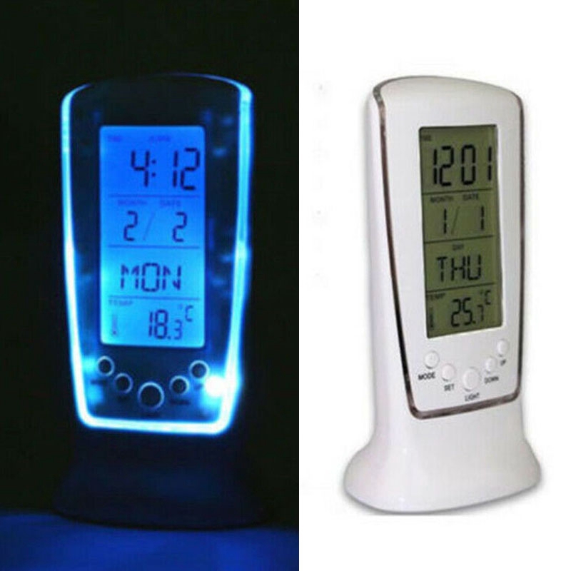 Đồng Hồ Báo Thức Hiển Thị Màn Hình Lcd Đa Chức Năng