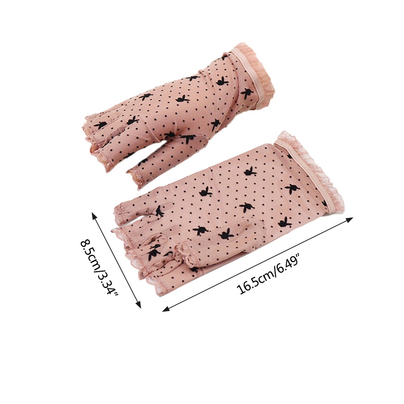 Găng Tay Ren Hở Ngón Xinh Xắn Cho Nữ