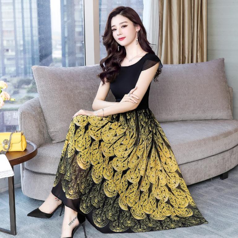 Đầm maxi, đầm váy nữ dáng dài đuôi công đủ size chat shop