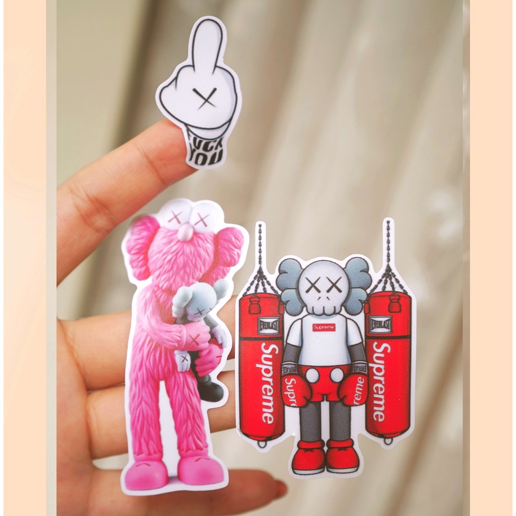 [100+ Hình Dán] Sticker Chủ Đề Người Len Kaws Chống Thấm Nước | STK103-100 | Sticker Dán Mũ Bảo Hiểm Điện Thoại Laptop