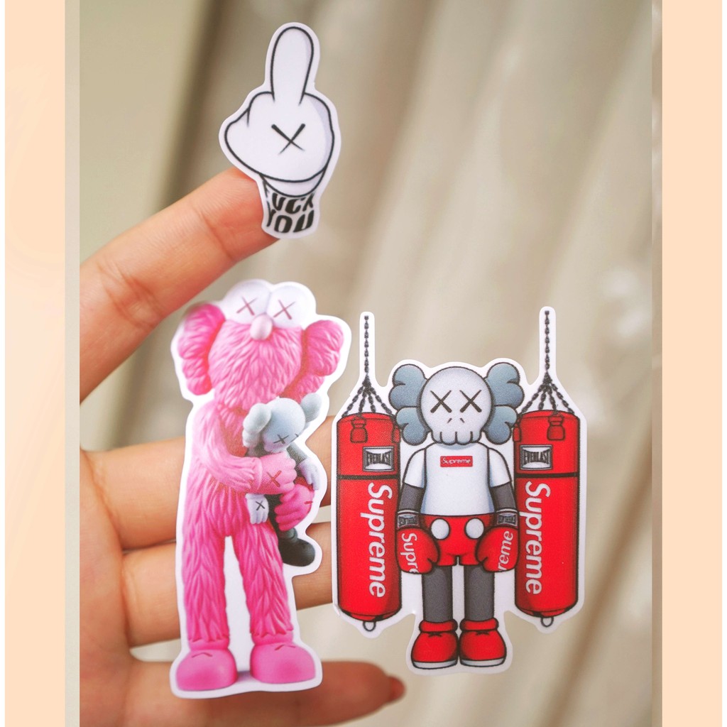 100 Hình Sticker Dán Nón Bảo Hiểm | CHủ Đề Người Len Kaws