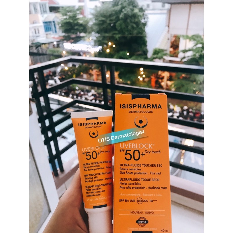 ✅[ CHÍNH HÃNG] Kem chống nắng Isispharma Uveblock Dry touch SPF 30, 50+( tinted: màu da và invisible:màu sáng)cho da dầu