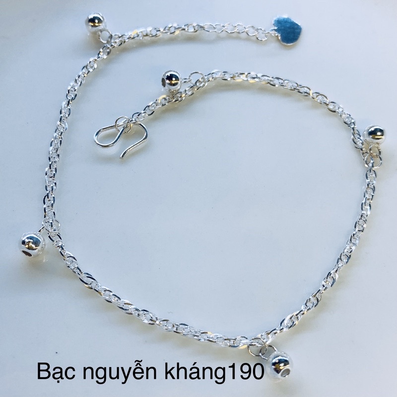 LẮC CHÂN CHUÔNG BẰNG BẠC, BẠC TA, BẠC 925, BẠC NGUYỄN KHÁNG