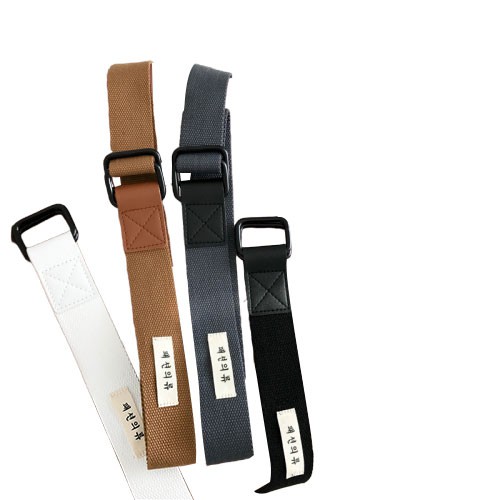 Thắt lưng vải canvas hai khóa cài phong cách Hàn Quốc cho nam và nữ
