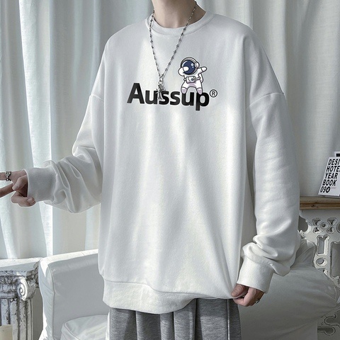 Áo Sweater Cổ Tròn Tay Dài In Hoạt Hình Phi Hành Gia Thời Trang Thu Đông Cho Nam Và Nữ Size M-8XL