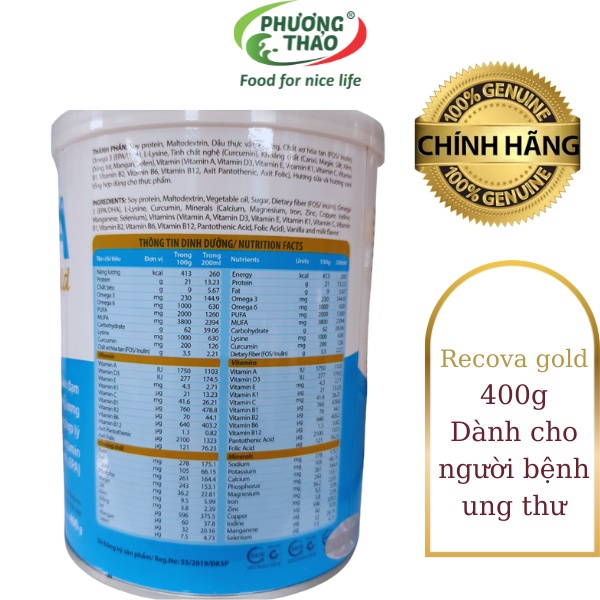 Sữa recova gold 400g