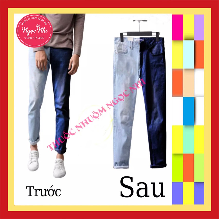 Nhuộm Quần Jeans Cao Cấp 2 Quần Bạc Màu