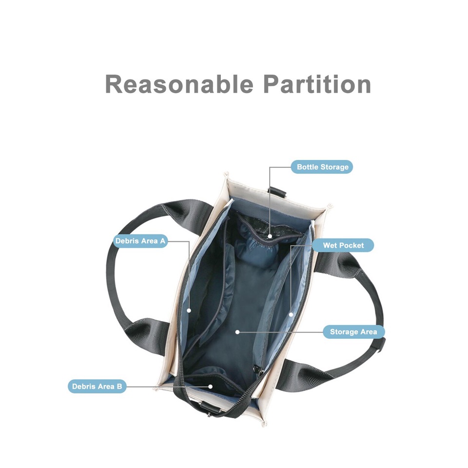 Túi đựng đồ dùng cỡ lớn có móc treo xe đẩy em bé in hình chuột Mickey